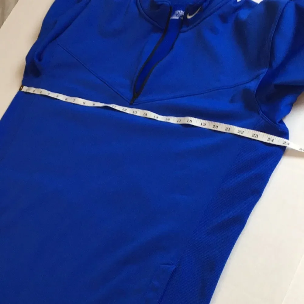 Nike Golf Mens 1/4 Zip Blue Long Sleeve Fleece Pullover Shirt - sz XL
